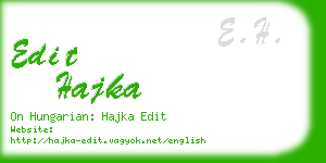 edit hajka business card